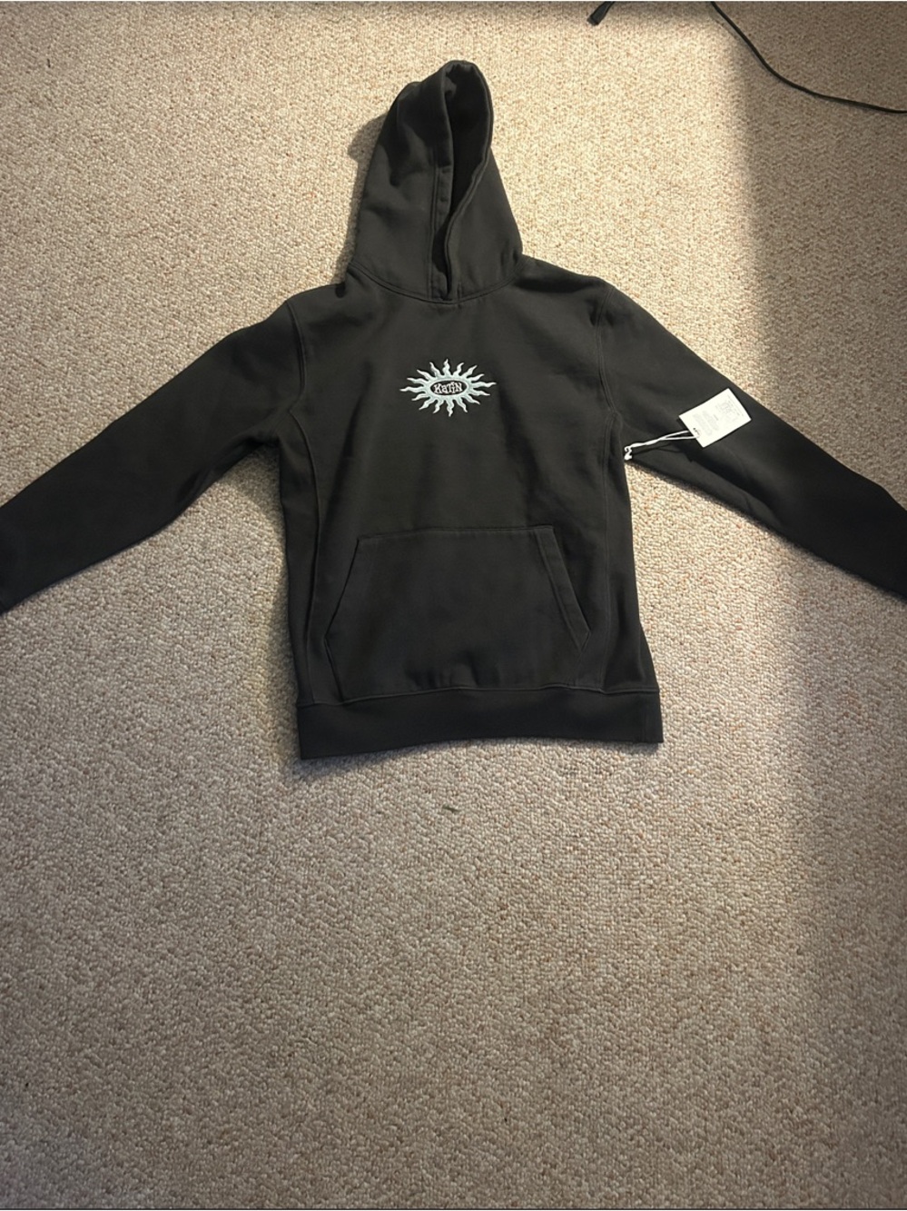 Katin Black Crewneck Hoodie with White Sun Logo